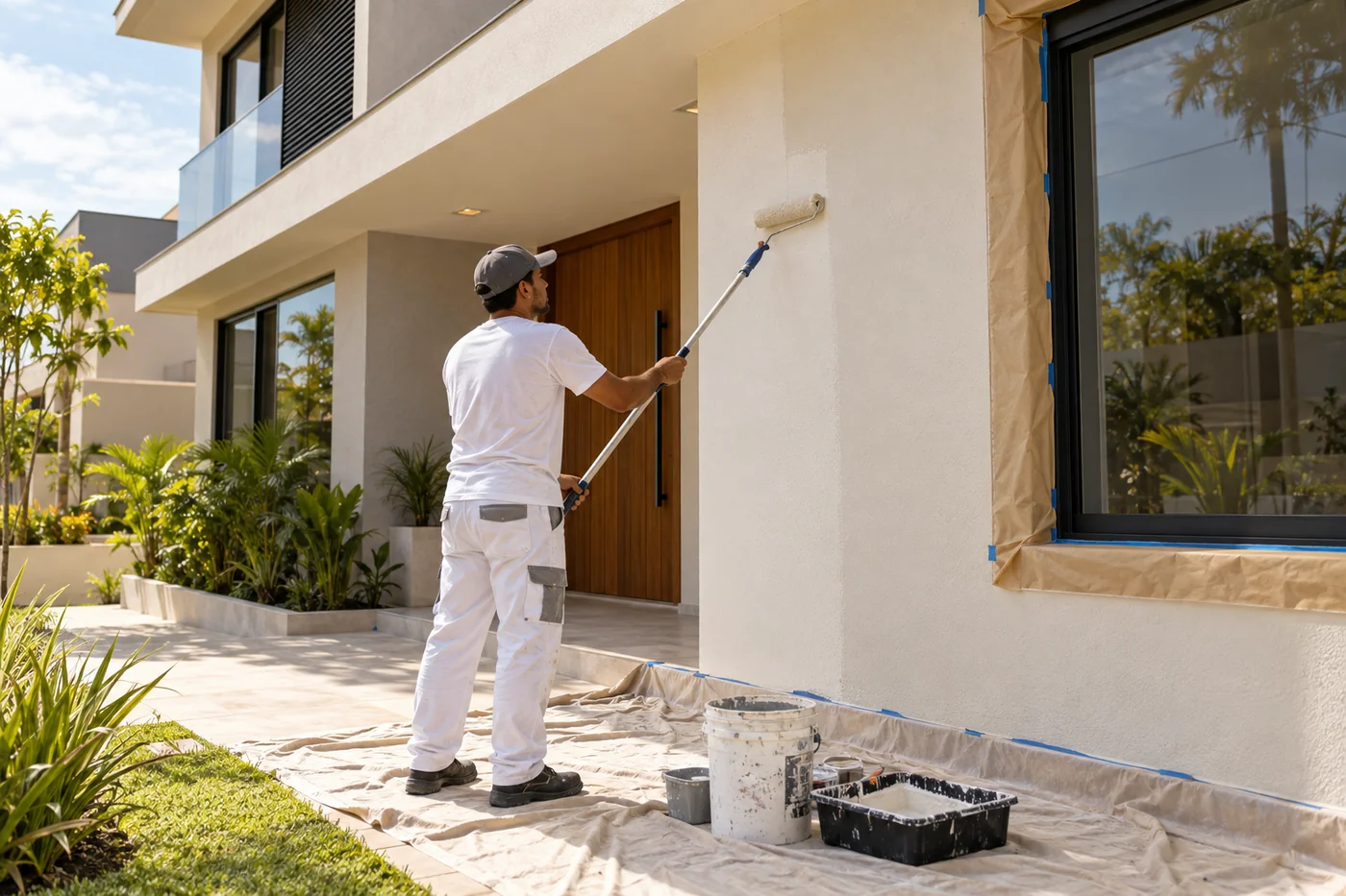 Pintura externa residencial — imagem ilustrativa
